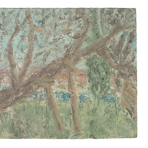 Schilder de lente met textuurmaterialen