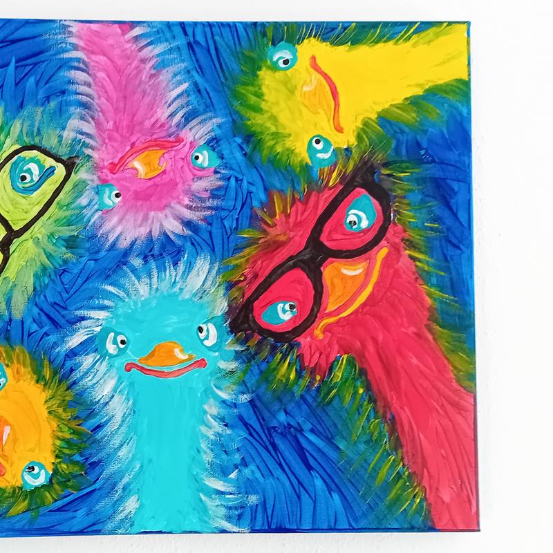 Workshop struisvogels schilderen