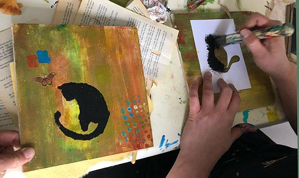 Workshop Mixed media 'Katten' — foto 3
