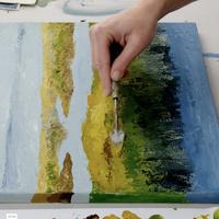 Schilder Landschappen met het Paletmes