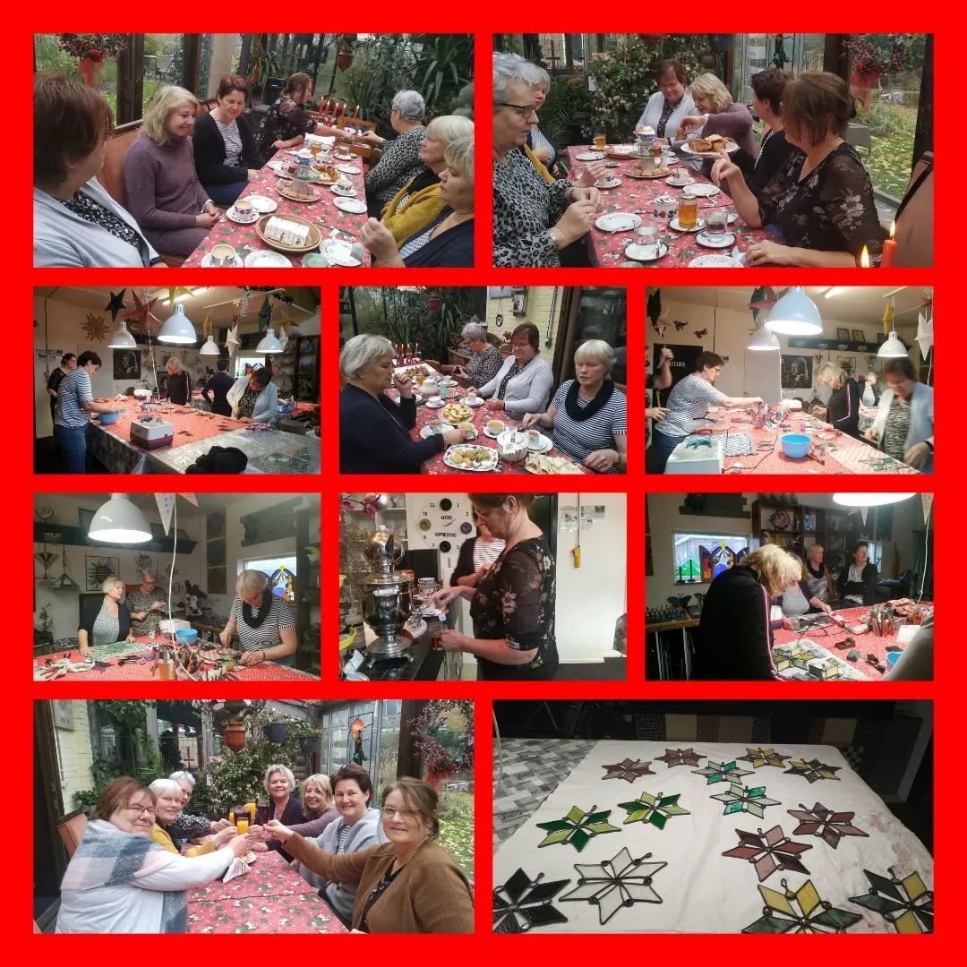 KERST  ARRANGEMENTEN:  WORKSHOP glas in lood INCLUSIEF HIGH TEA IN KERSTSFEER — foto 1