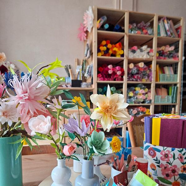 Moederdag workshop papieren bloemen — foto 1