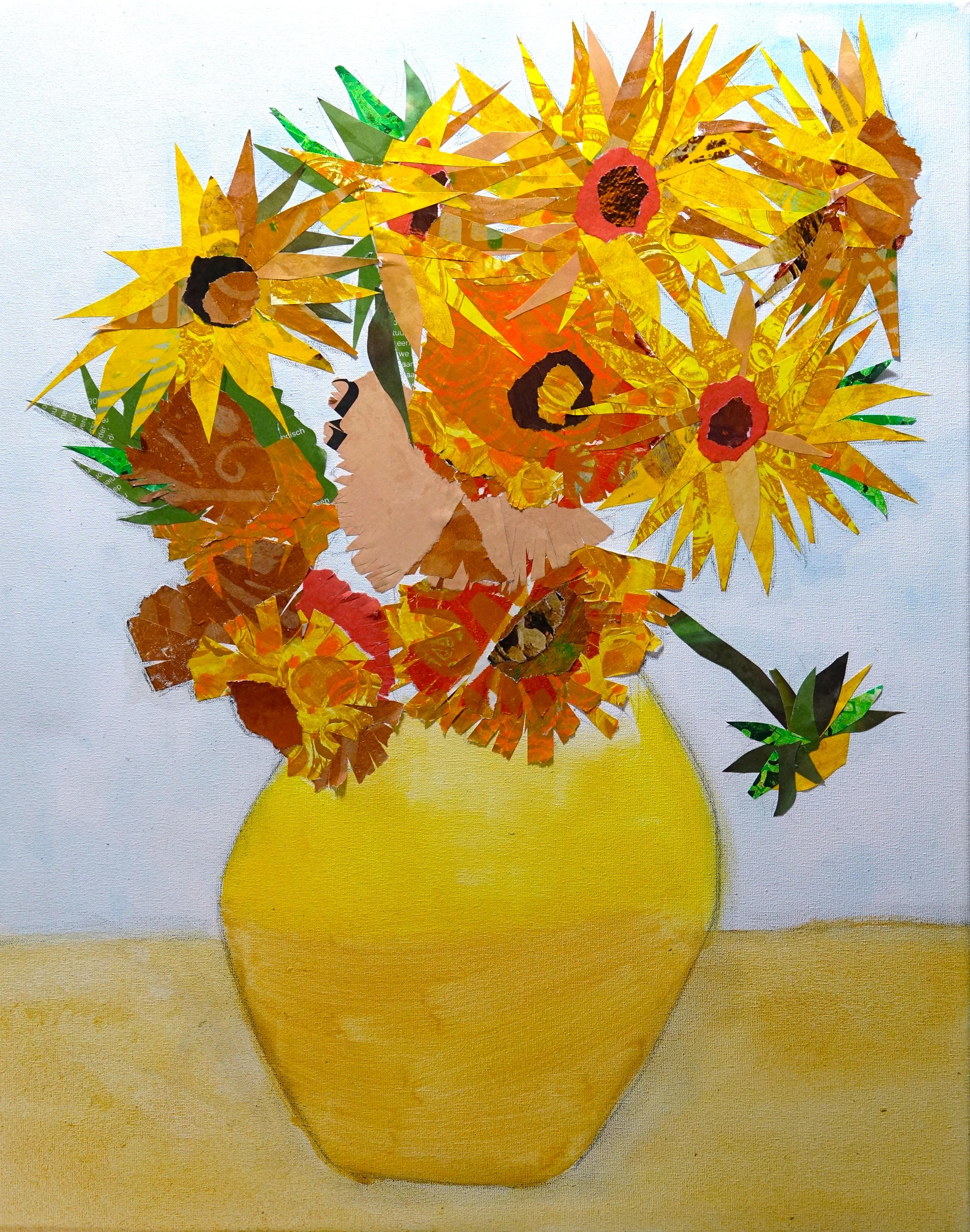 Collage Zonnebloemen van van Gogh — foto 1