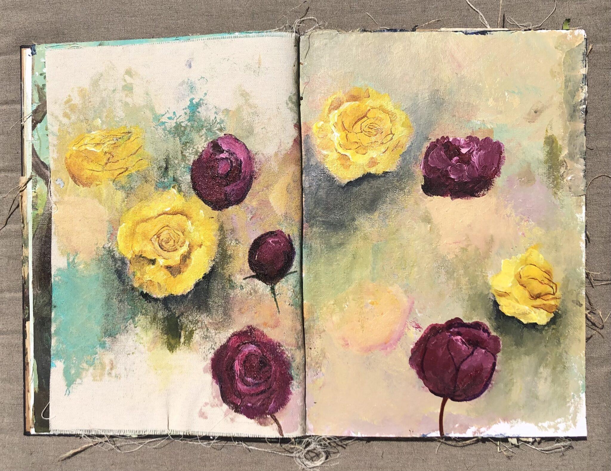 Bloemen schilderen in een losse stijl — foto 3