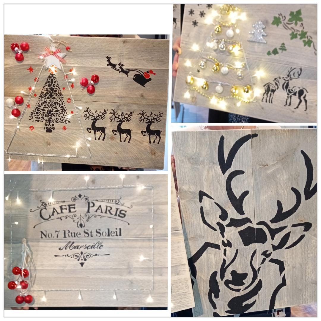 Workshop steigerhoutuen wandbord + kerstboom — foto 4