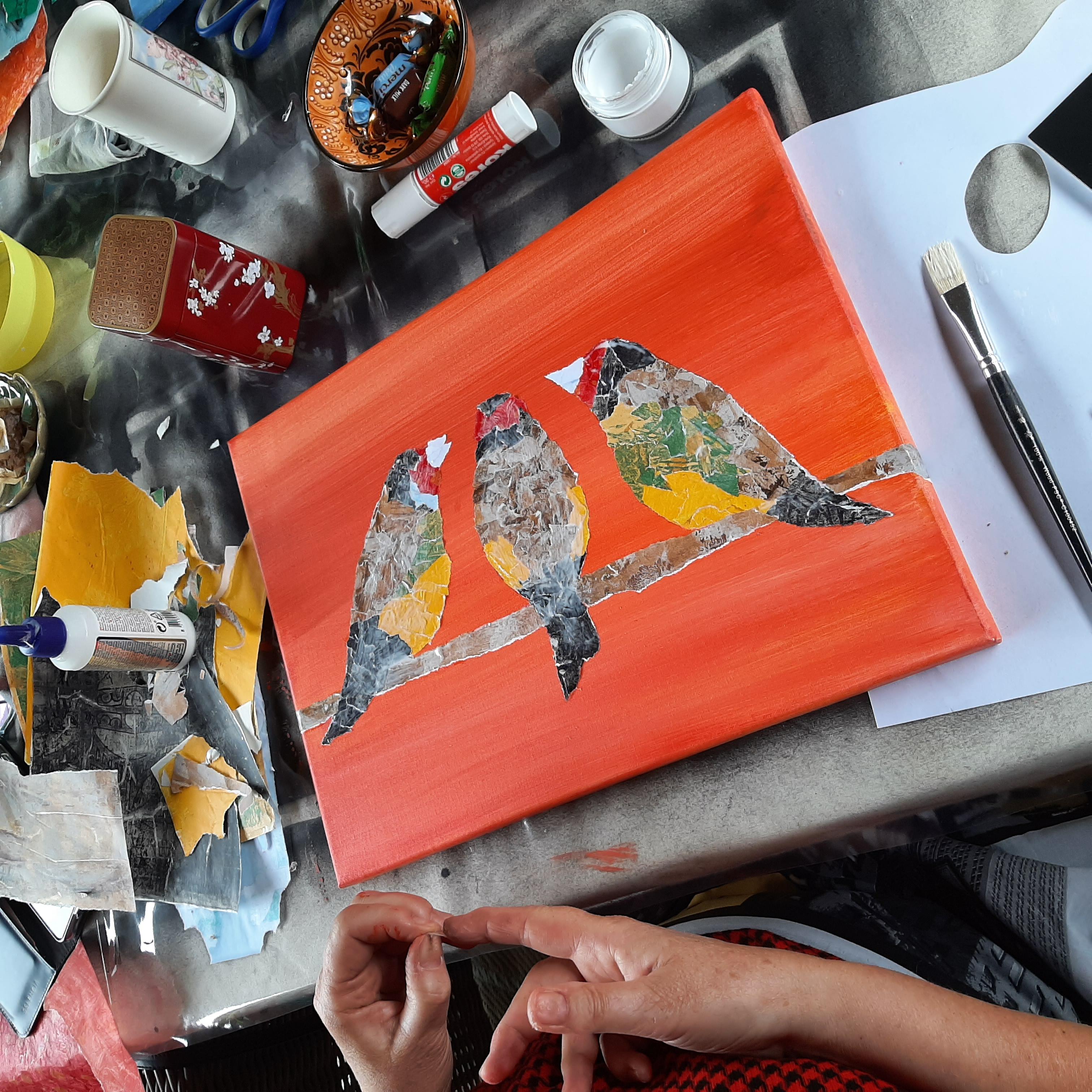 Workshop Collage schilderen met papier — foto 2