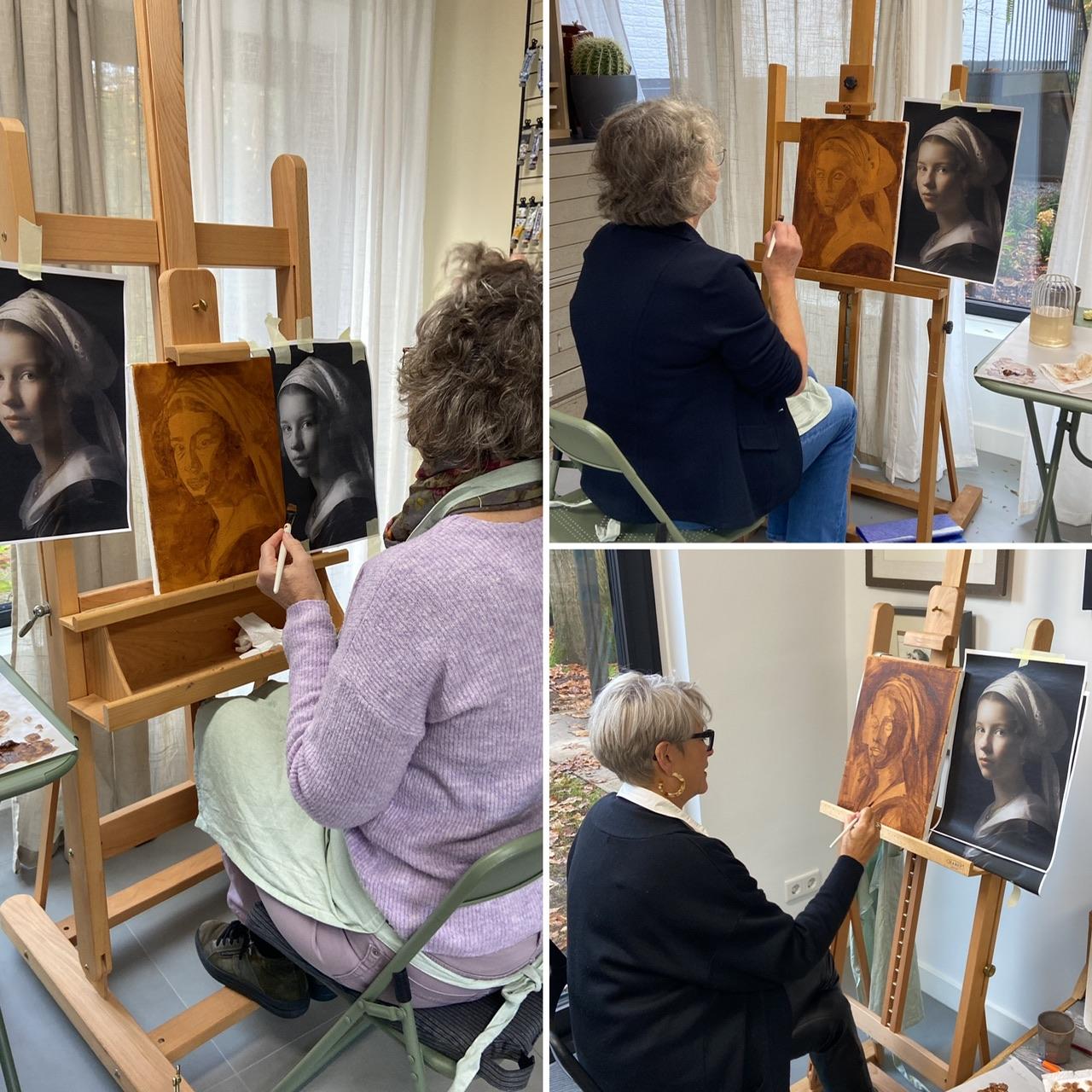 Portret schilderen in acrylverf — foto 3
