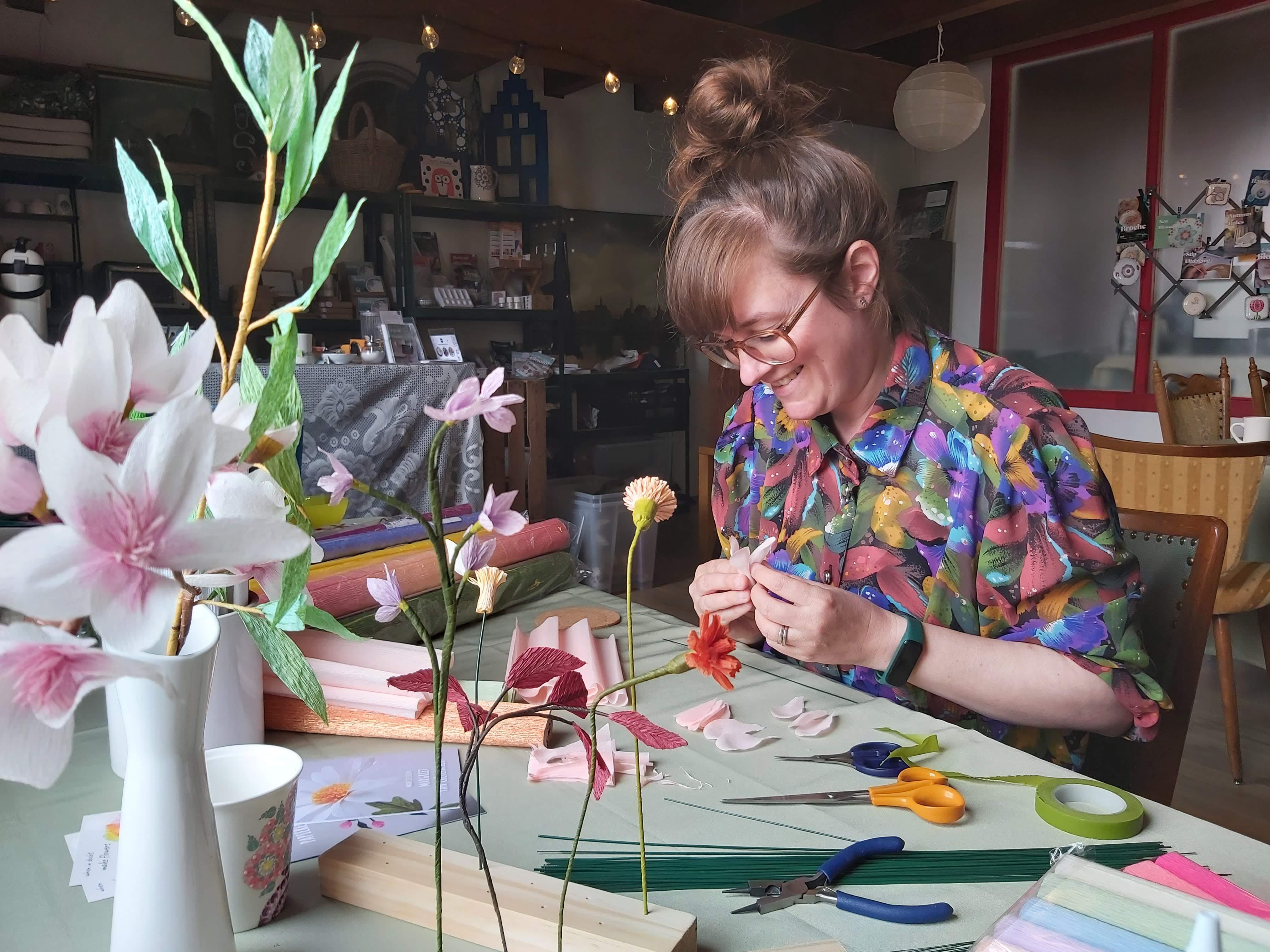 Papieren bloemen maken — foto 3