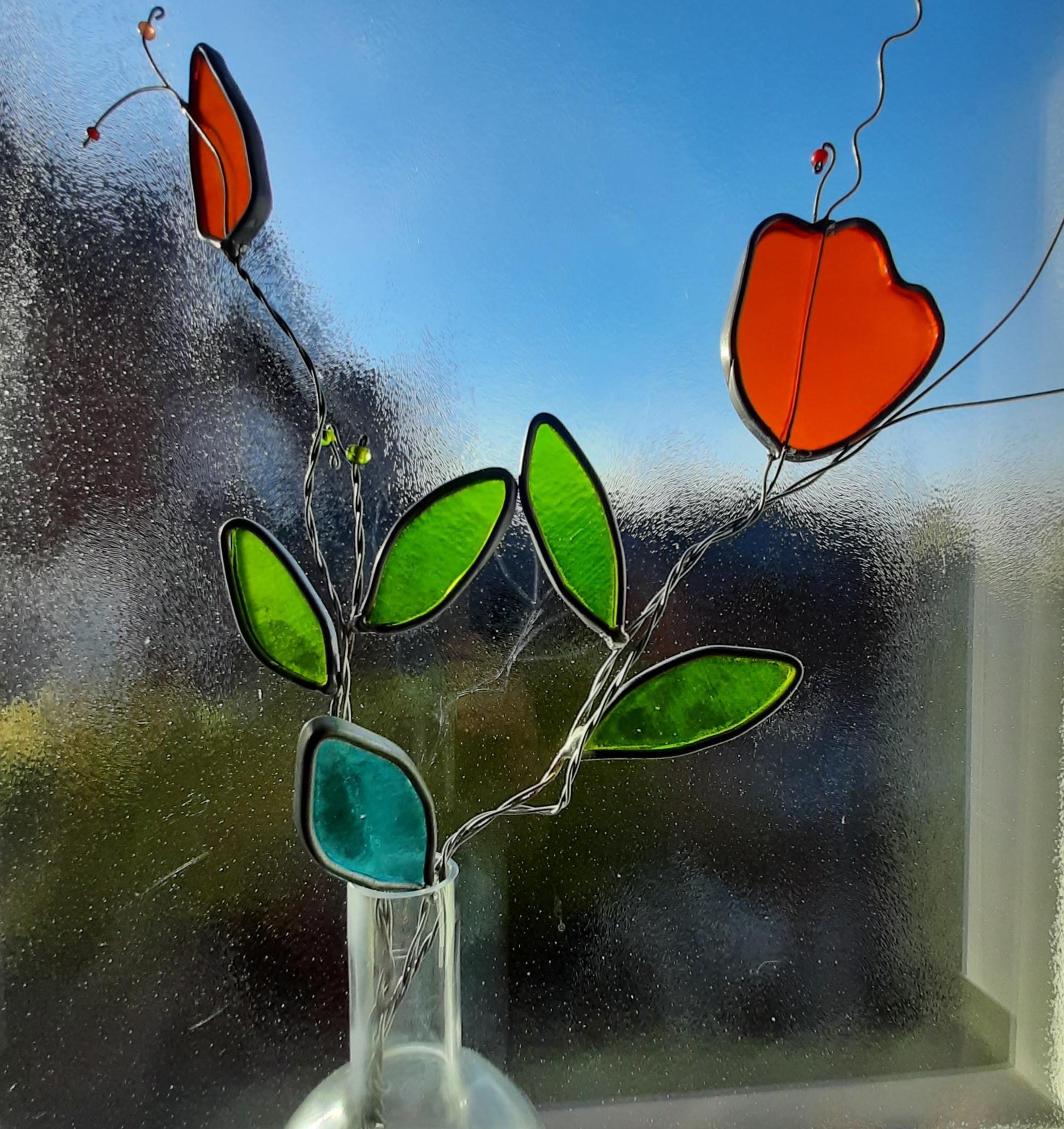 Workshop glazen bloemen in het lood — foto 1