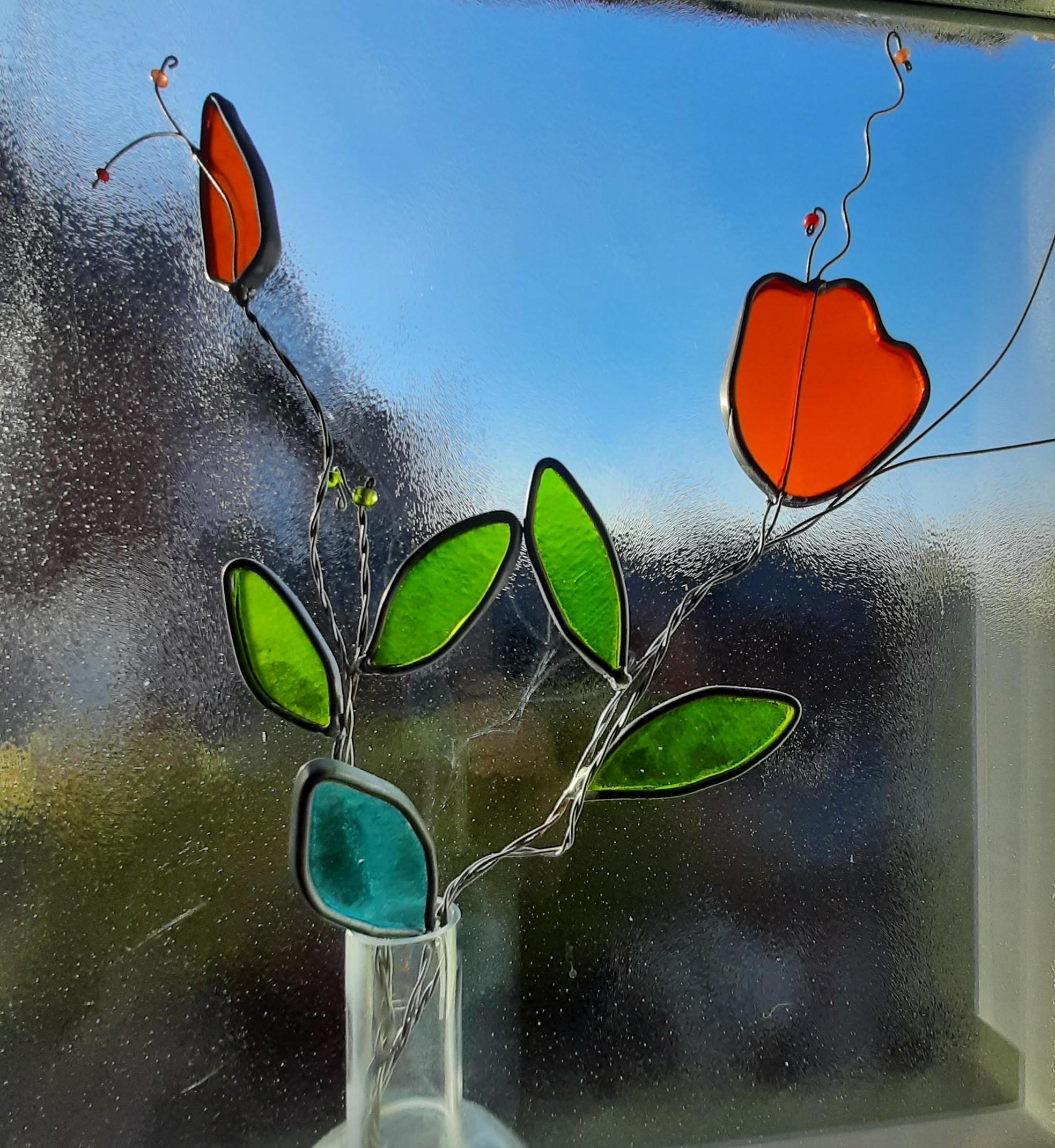 Workshop glazen bloemen in het lood — foto 3