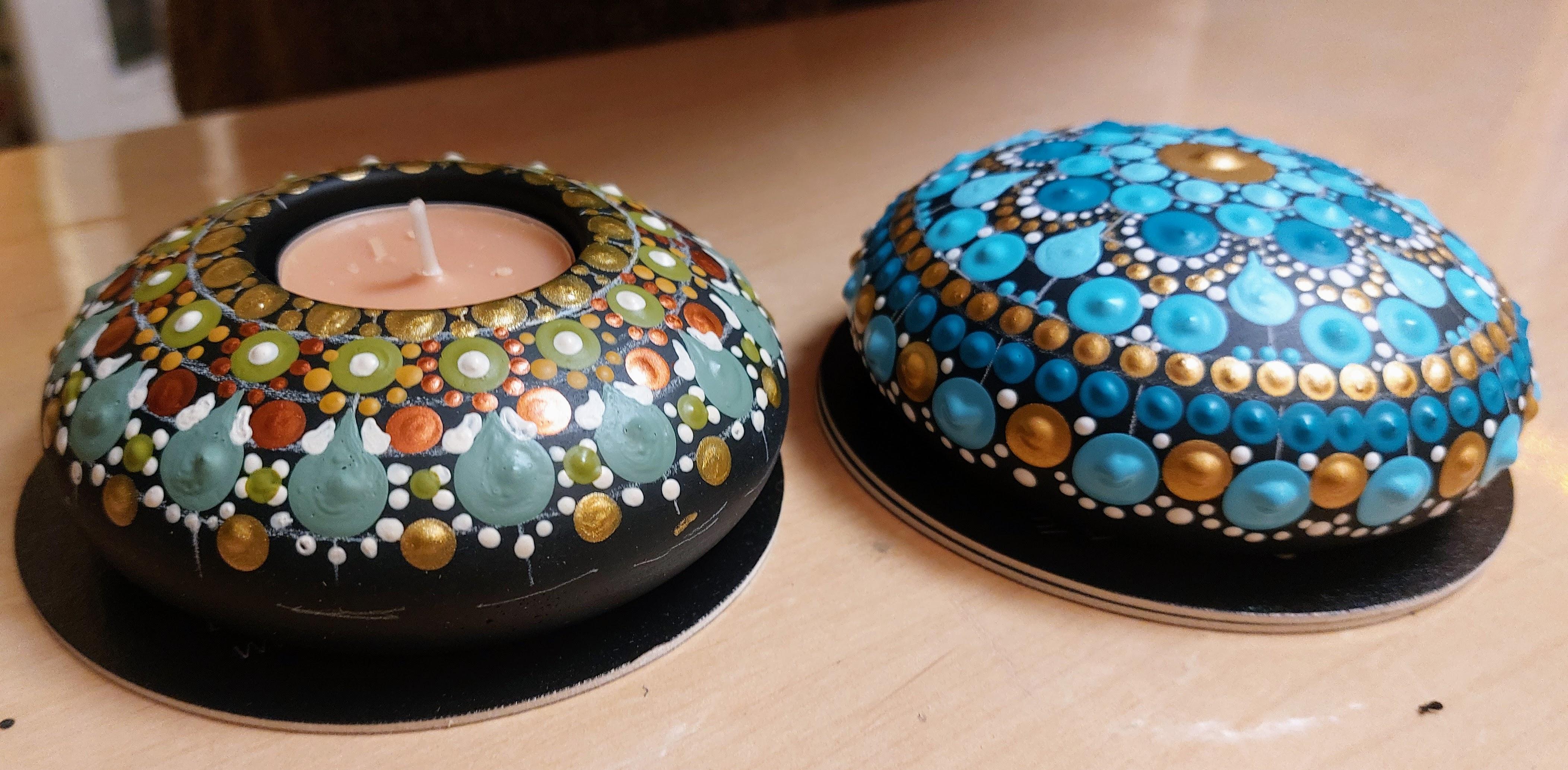 Steen of Theelicht  Dotpainten — foto 5