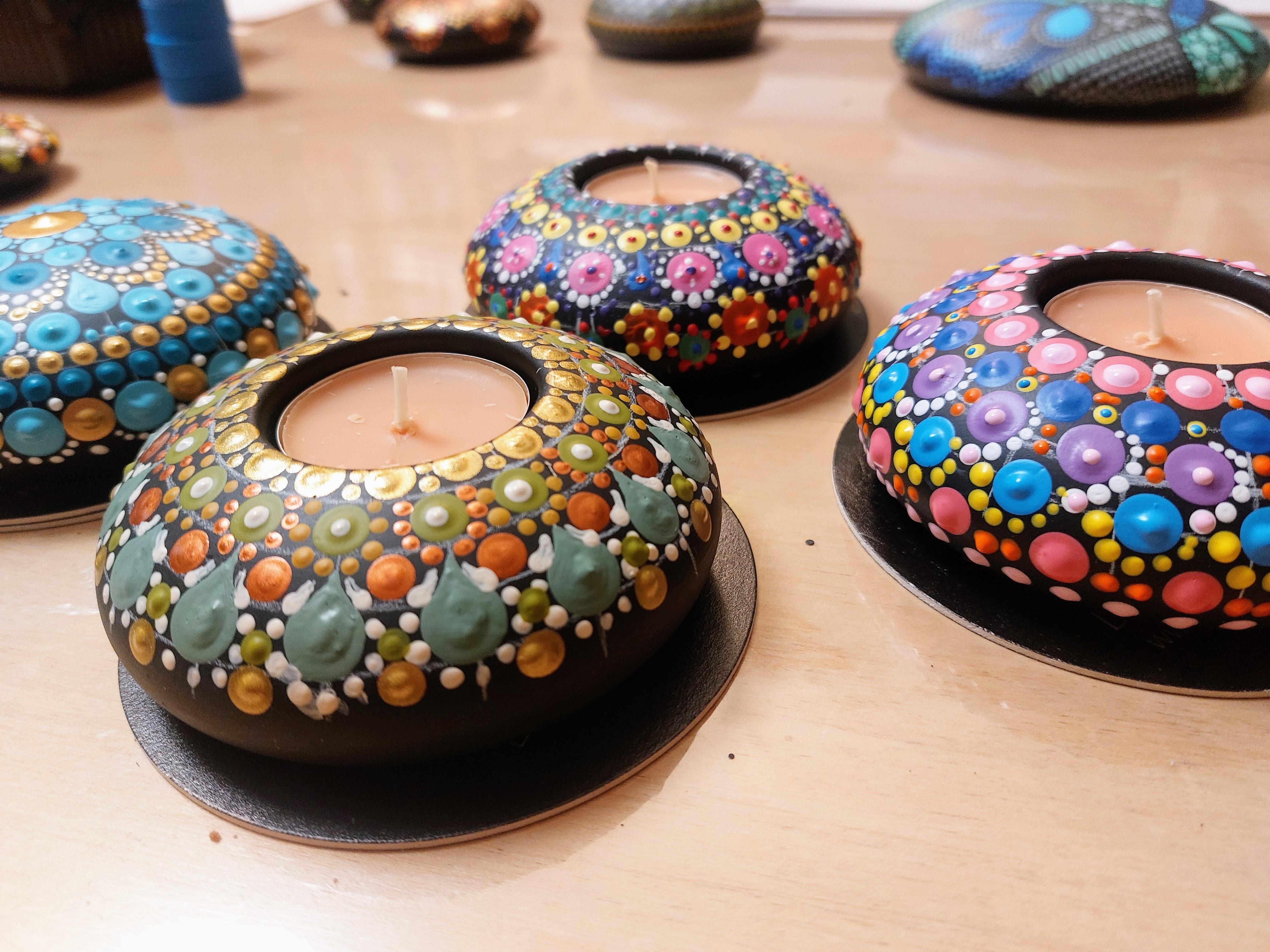 Steen of Theelicht  Dotpainten — foto 6
