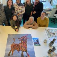 Teamworkshop Gezamenlijk Schilderij