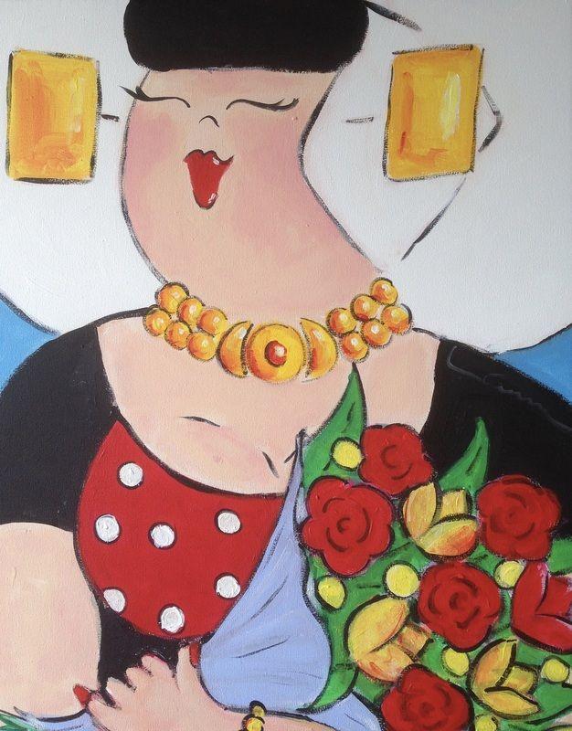  Dikke Dames schilderen  — foto 3