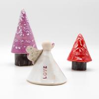 Kerstbomen maken van keramiek