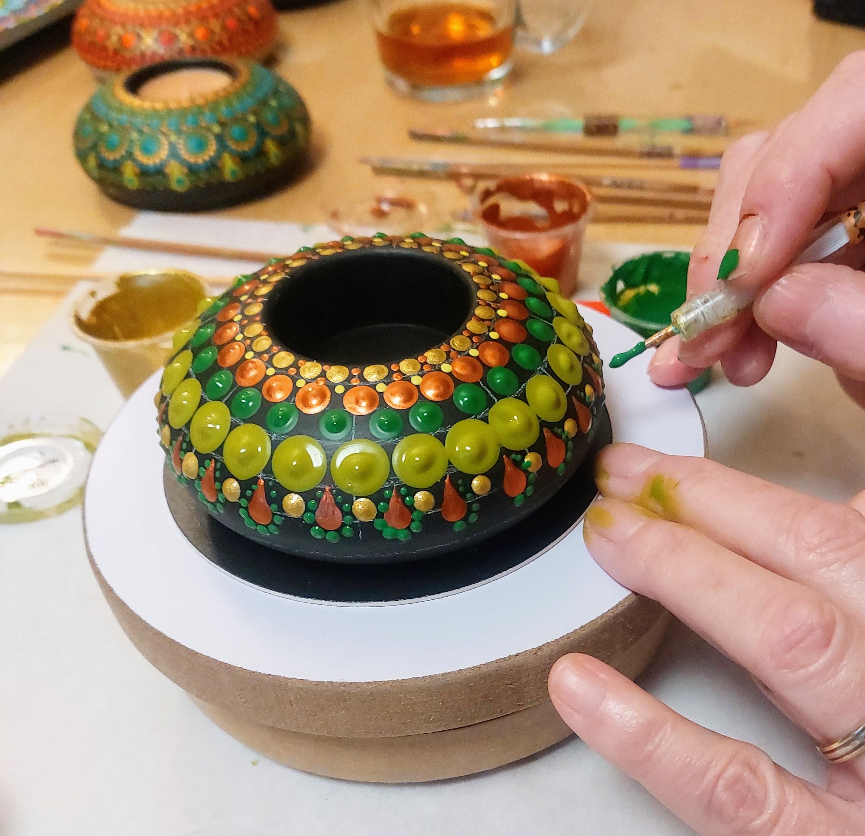 Steen of Theelicht  Dotpainten — foto 10