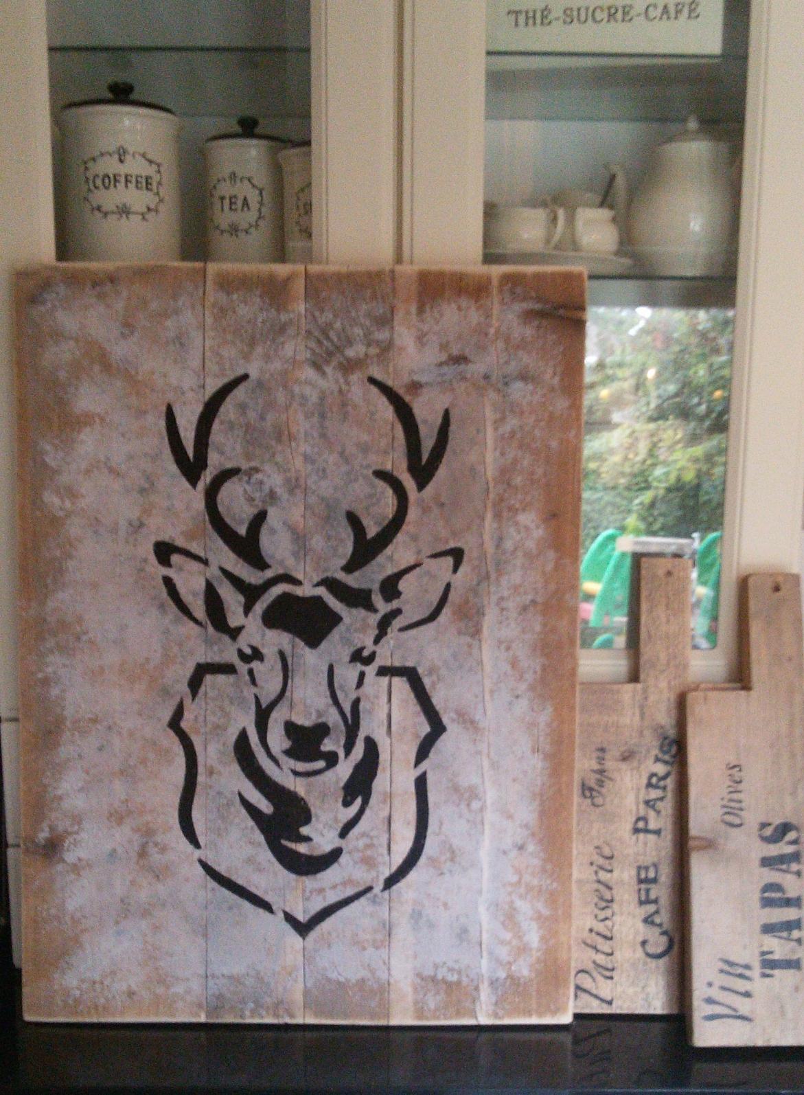 Workshop Steigerhouten schilderij Hert — foto 2