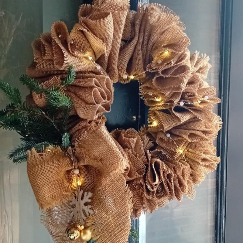 Workshop jute Kerstkrans