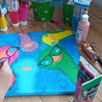 Workshop struisvogels schilderen