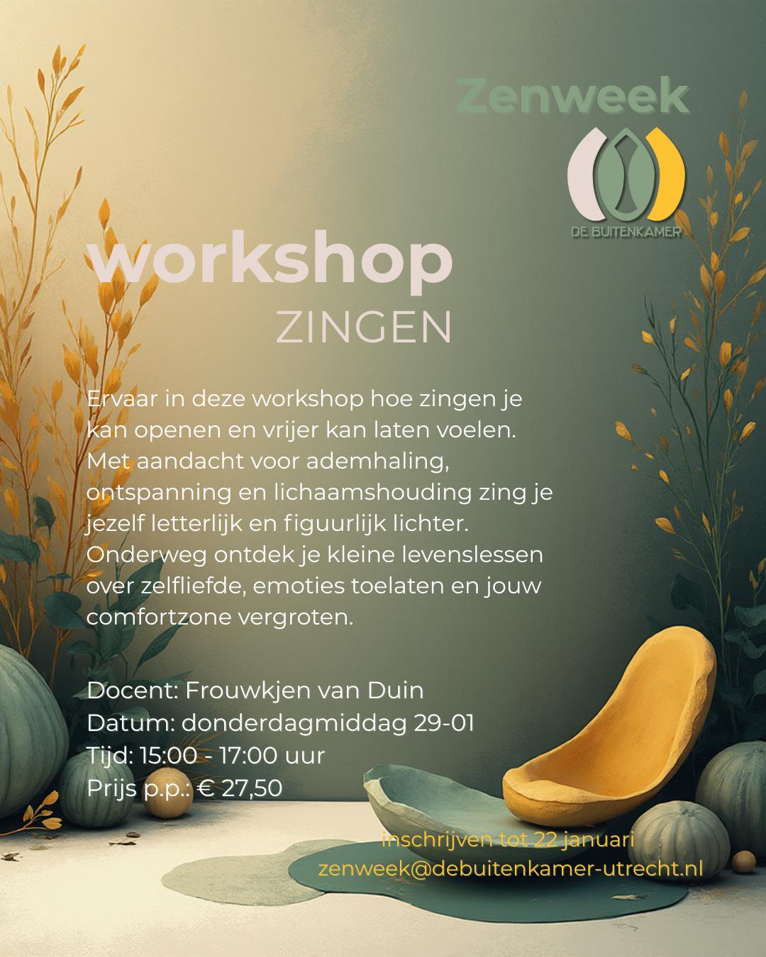 Zingen - Zenweek De Buitenkamer — foto 2