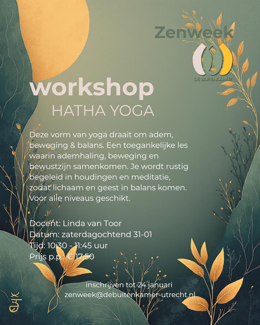 Hatha yoga - Zenweek De Buitenkamer — foto 2