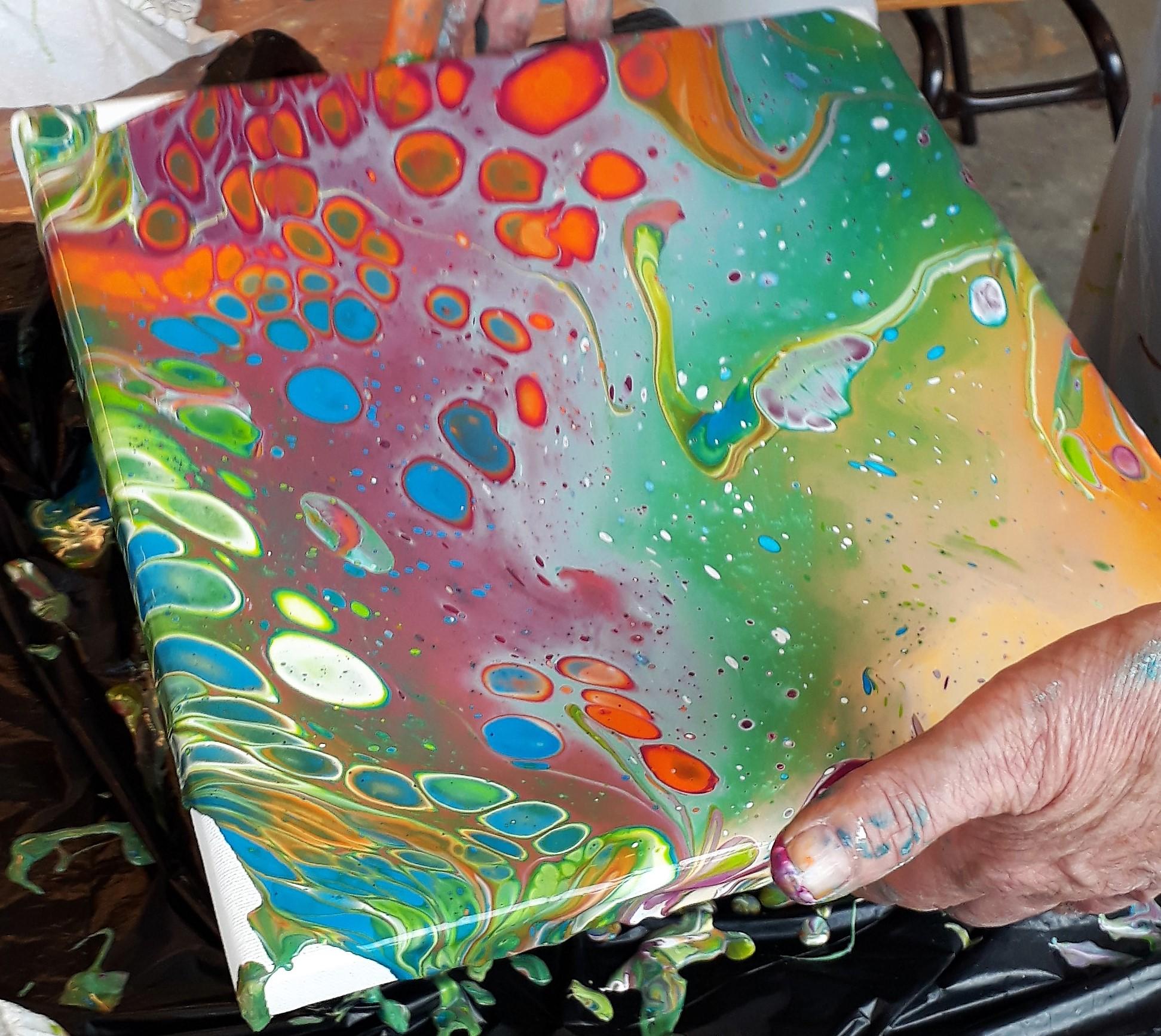 Acryl gieten/ acrylic pouring — foto 1