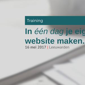 Samen in één dag jouw website maken.