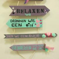 Houten tuinwijzer