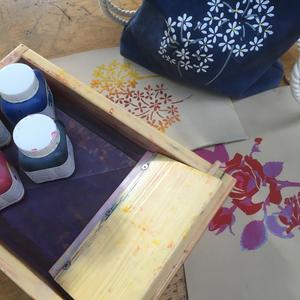 Workshop zeefdrukken op leer