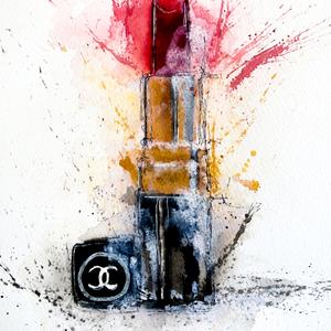 Workshop aquarel " lipstick "