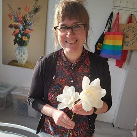 Workshop papieren bloemen maken + makersmiddag