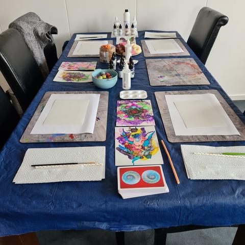 Schilderen met inkt en alcohol